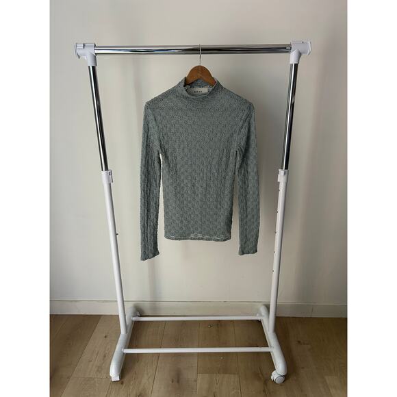 Rohe Pien Floral Eyelet Turtleneck In Ice Blue Size 36 - Picture 2 of 7